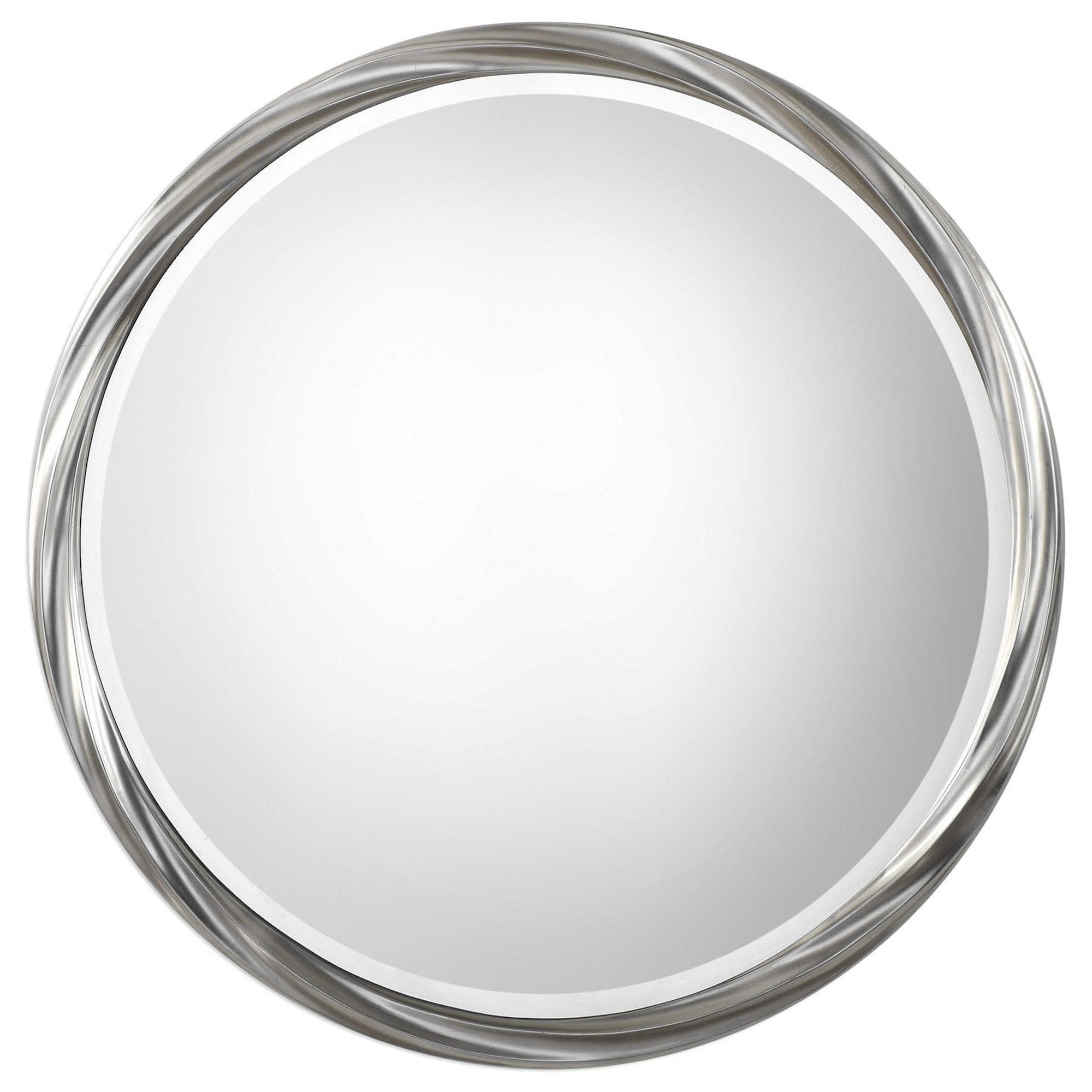 Uttermost Mirrors Round 09278 Orion Silver Round Mirror Wayside Furniture & Mattress
